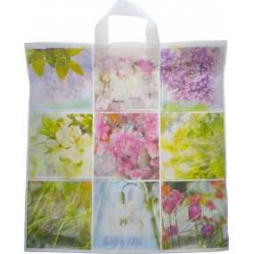 Press Igelitová taška 45 x 50 cm Jarní květy 1 kus