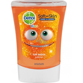 Dettol Kids Grapefruit Bavič tekuté mýdlo do bezdotykového dávkovače mýdla náhradní náplň 250 ml