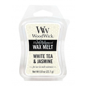 WoodWick White Tea & Jasmine - Bílý čaj a Jasmín vonný vosk do aromalampy 22.7 g