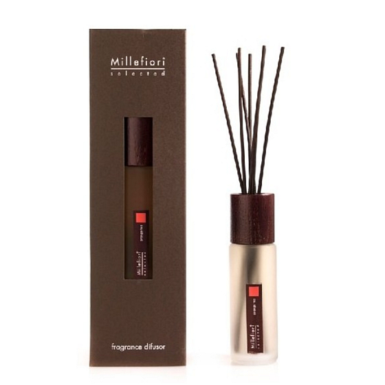 Millefiori Milano Selected Orange Tea - Pomerančový čaj Difuzér 100 ml + 7 stébel v délce 28 cm do menších prostor vydrží 5-6 týdnů