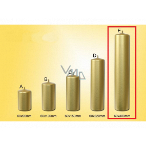 Lima Svíčka hladká metal zlatá válec 60 x 300 mm 1 kus