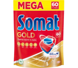 Somat Gold 12 Action tablety do myčky, pomáhají odstranit i odolné nečistoty bez předmytí 60 tablet