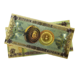 Talisman Zlatá plastická bankovka 100 Bitcoin