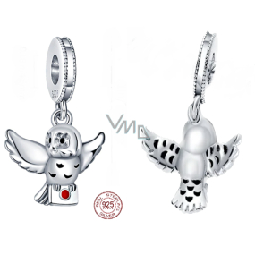 Charm Sterlingové stříbro 925 Harry Potter - Sova Hedvika s dopisem, přívěsek na náramek