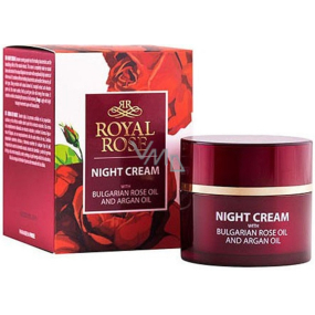 Royal Rose noční krém s růžovým a arganovým olejem pro všechny typy pleti 50 ml