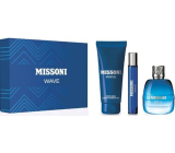 Missoni Wave toaletní voda 100 ml + sprchový gel 150 ml + toaletní voda 10 ml, dárková sada pro muže
