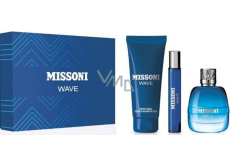 Missoni Wave toaletní voda 100 ml + sprchový gel 150 ml + toaletní voda 10 ml, dárková sada pro muže