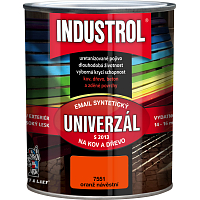 Industrol S2013 univerzál lesk vrchní barva na kov a dřevo, 7551 oranžová, 750 ml