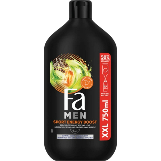 Fa Sport Energy Boost 3v1 sprchový gel pro muže 750 ml