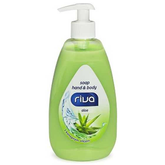 Riva Aloe tekuté mýdlo s konopným olejem dávkovač 500 g