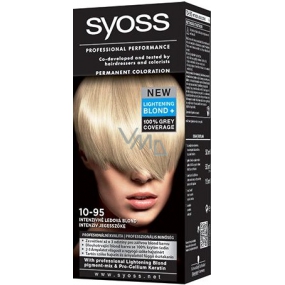 Syoss Lightening Blond Professional barva na vlasy 10 - 95 Intenzivní ledová blond