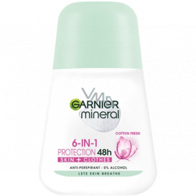 Garnier Mineral Protection Cotton Fresh 48h kuličkový antiperspirant deodorant roll-on pro ženy 50 ml