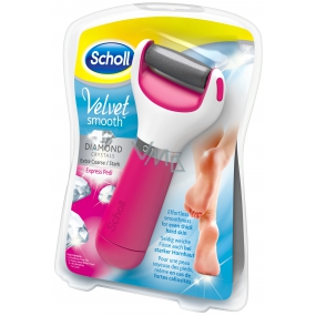 Scholl Velvet Smooth Express Pedi with Diamond Crystals Pink elektrický pilník na chodidla 1 kus