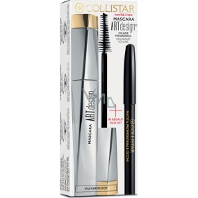 Collistar Art Design Extra Black řasenka 12 ml + Matita Professionale Occhi tužka na oči Black 1,2 g, kosmetická sada