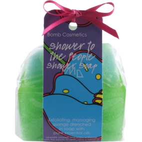Bomb Cosmetics Limetka a kiwi - Shower to the People Sprchové masážní mýdlo 140 g