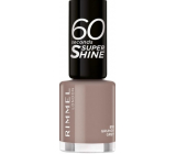 Rimmel London 60 Seconds Super Shine Nail Polish lak na nehty 810 Grungy Grey 8 ml