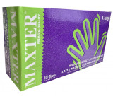 Maxter Rukavice hygienické jednorázové latexové hypoalergenní pudrované, velikost XL, box 100 kusů