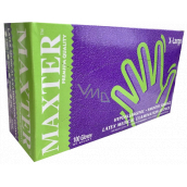 Maxter Rukavice hygienické jednorázové latexové hypoalergenní pudrované, velikost XL, box 100 kusů