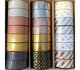 Ditipo Deco Glam páska dekorační Zlatá glitr 5 m x 15 mm