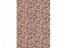 Ditipo Dárkový balicí papír 70 x 100 cm Barevné trojúhelníky 2 archy