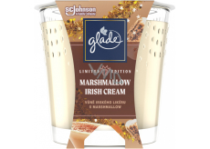 Glade Marshmallow Irish Cream s vůní irského likéru a marshmallow vonná svíčka ve skle, doba hoření až 38 hodin 129 g