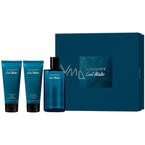 Davidoff Cool Water Men toaletní voda 125 ml + sprchový gel 75 ml + balzám po holení 75 ml, dárková sada pro muže