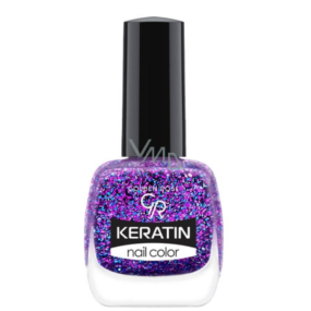 Golden Rose Keratin Nail Color Glitter lak na nehty 414 10,5 ml