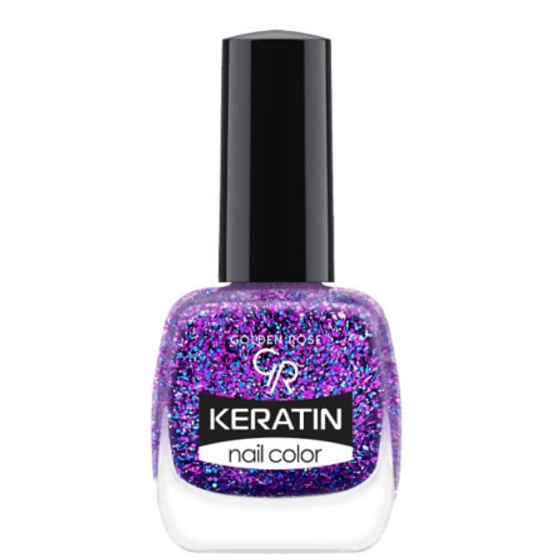 Golden Rose Keratin Nail Color Glitter lak na nehty 414 10,5 ml
