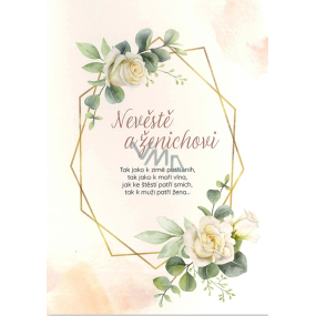 Albi Hrací přání do obálky K svatbě Nevěstě a ženichovi 14,8 x 21 cm