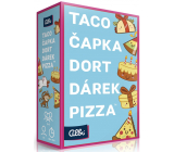 Albi Taco, čapka, dort, dárek, pizza postřehová karetní hra doporučený věk 8+
