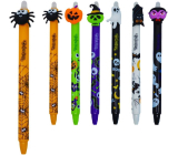 Colorino Gumovatelné pero Halloween oranžové pavouk, modrá náplň 0,5 mm
