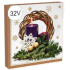 Aha Papírové ubrousky 3 vrstvé 33 x 33 cm 20 kusů Vánoční zlatý lem, fialové svíčky