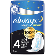 Always Classic Maxi Night hygienické vložky s křidélky 6 kusů