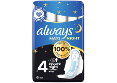 Always Classic Maxi Night hygienické vložky s křidélky 6 kusů