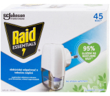 Raid Essentials elektrický odpařovač s tekutou náplní proti komárům 45 nocí 27 ml