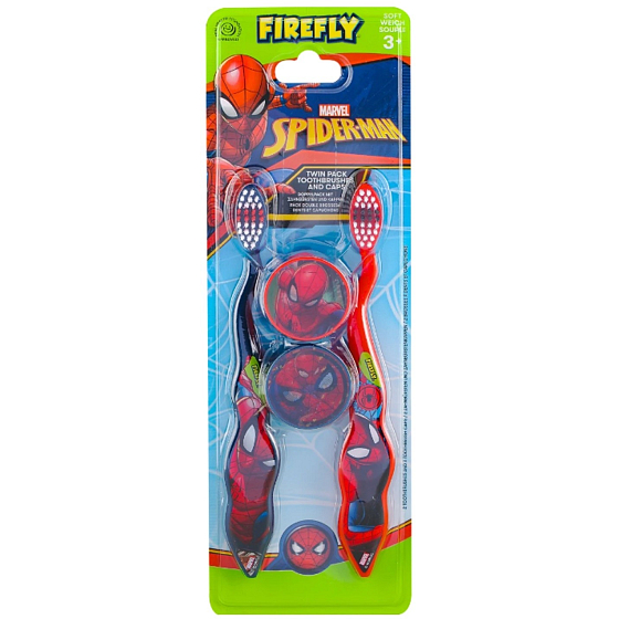 Marvel Spiderman zubní kartáček s krytkou pro děti 2 kusy