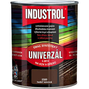 Industrol S2013 univerzál lesk vrchní barva na kov a dřevo, 2320 kávově hnědá, 750 ml