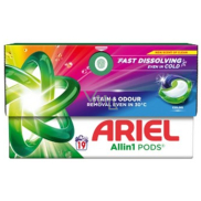Ariel All in 1 Pods Color gelové kapsle na praní na barevné prádlo 19 kusů