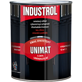 INDUSTROL Unimat vrchní barva na dřevo a kov S2075, 1000 bílá, 600 ml INDUSTROL Unimat vrchní barva na dřevo a kov S2075, 1000 bílá, 600 ml