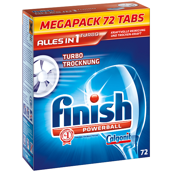 Calgonit Finish All-in-1 Turbo tablety do myčky 72 kusů