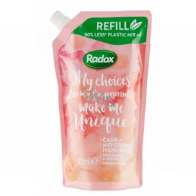 Radox Care + Moisturise Heřmánek a jojobový olej antibakteriální tekuté mýdlo náhradní náplň 500 ml