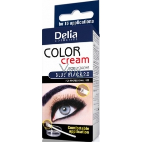 Delia Cosmetics Color Cream barvící krém na obočí a řasy Blue Black 15 ml + 15 ml