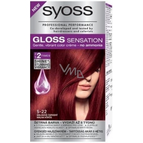 Syoss Gloss Sensation Šetrná barva na vlasy bez amoniaku 5-22 Malinově červený 115 ml
