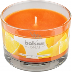 Bolsius Aromatic Juicy Orange - Pomeranč vonná svíčka ve skle 90 x 65 mm 247 g doba hoření cca 30 hodin