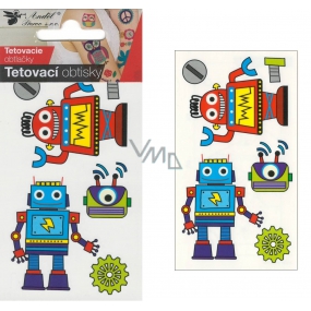 Tetovací obtisky barevné dětské Roboti 10,5 x 6 cm