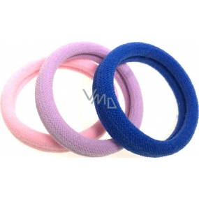 Vlasová gumička růžová, fialová, modrá 4 x 1 cm 3 kusy