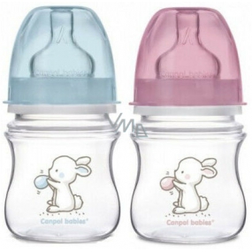 Canpol babies Little Cutie Láhev se širokým hrdlem růžová/modrá pro děti od 0 měsíců 120 ml 1 kus