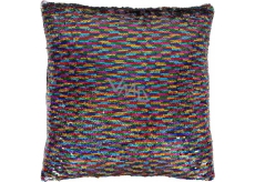 Albi Polštář s flitry Duha 37 x 37 x 10 cm
