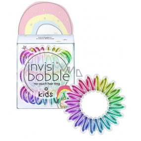 Invisibobble Kids Magic Rainbow Gumička do vlasů pro malé princezny duhová spirálová 3 kusy