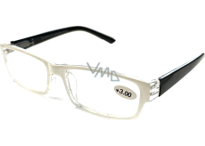 Berkeley Čtecí dioptrické brýle +3,0 plast bílé, černé postranice 1 kus MC2062